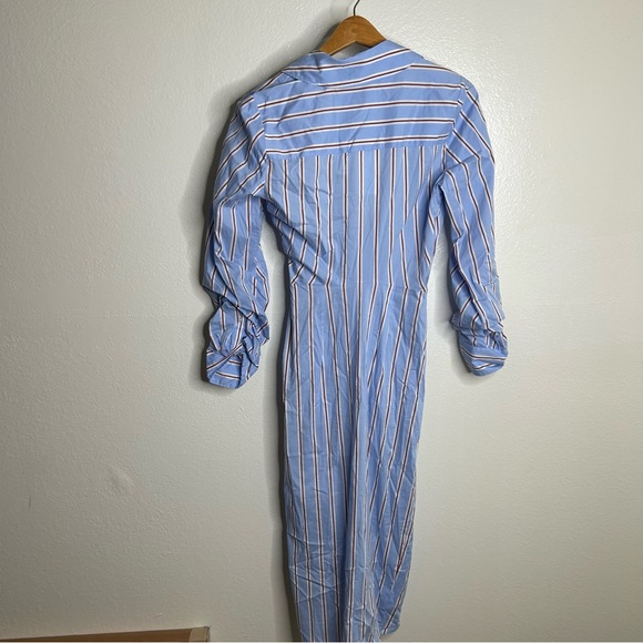NWT Veronica Beard Afton Shirt Wrap Dress Striped Blue Size 2 - Picture 9 of 15